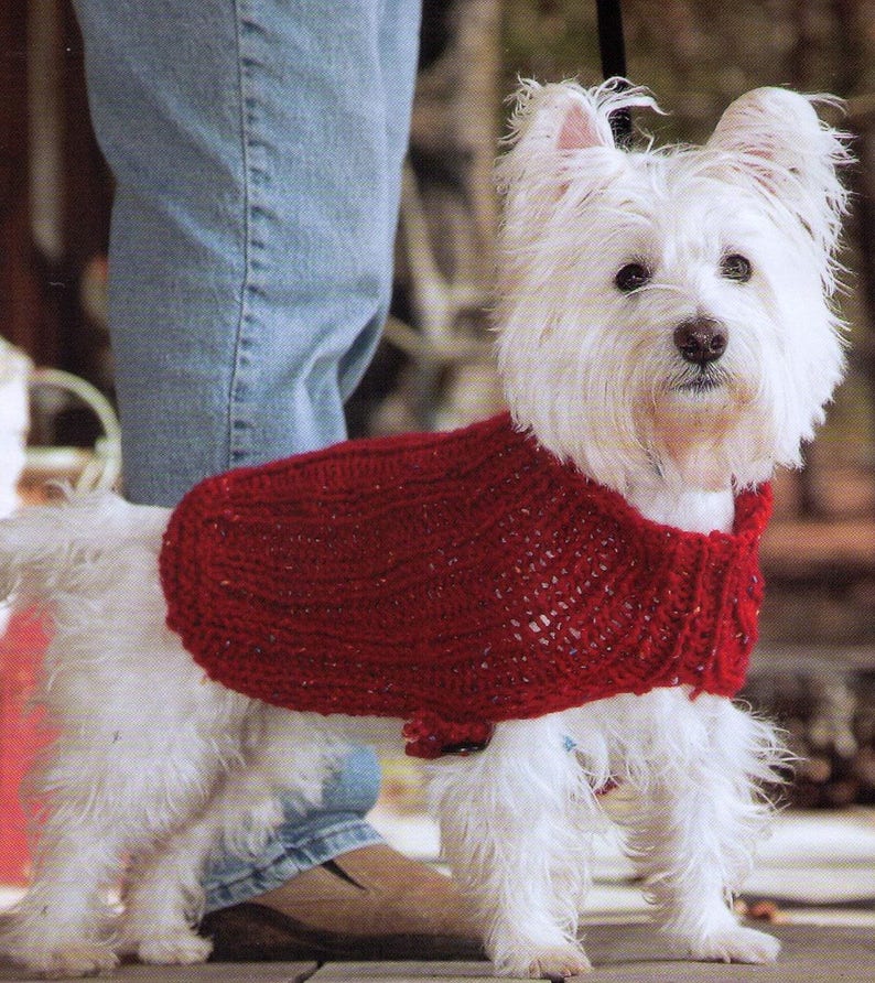 PDF Knit Dog Sweater Pattern Small to Extra Large Etsy UK