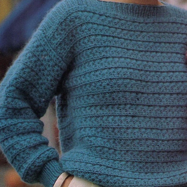 PDF Women Crochet Sweater Pattern /Women Sweater Pattern/Size 31-1/2"-40" Bust