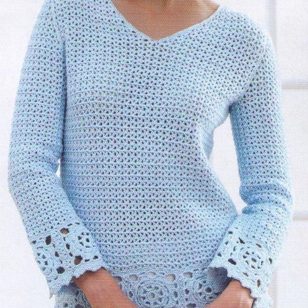 PDF Modello maglione all'uncinetto/Modello maglione da donna taglie 32-40