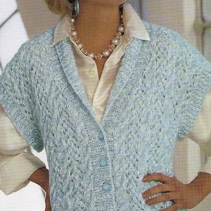 Knit Vest Pattern Sizes Small, Medium and Large