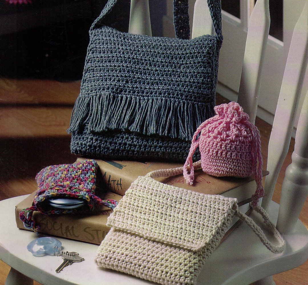 PDF Crochet Bag Pattern, Quick and Easy, 6 Patterns, Instant Download ...