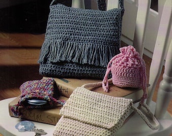 PDF Crochet Bag Pattern, Quick and Easy, 6 Patterns, Instant Download, Crochet Purse, Crochet Handbag