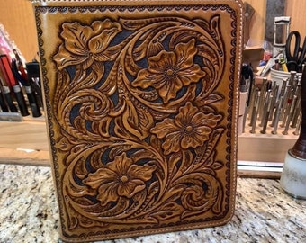 Hand Tooled Leather Day Planner