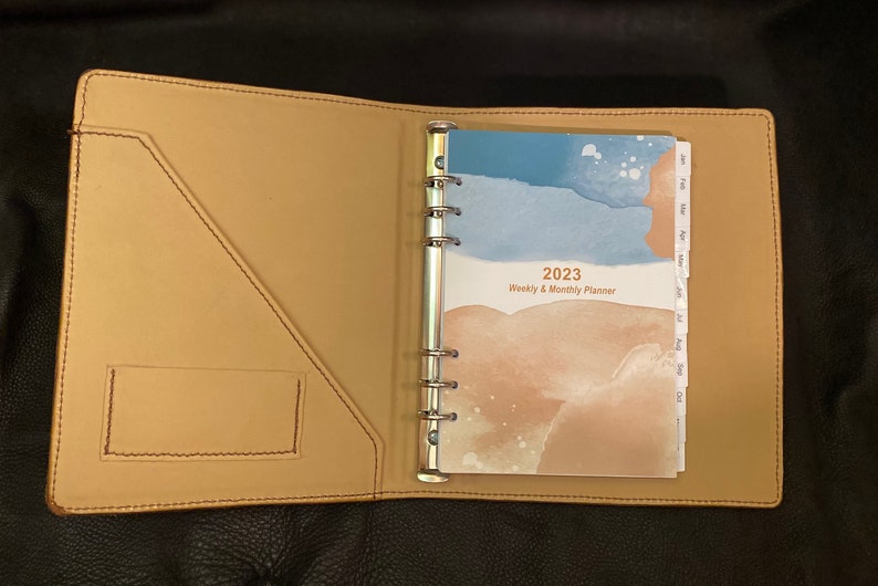 Hand Tooled Leather Day Planner Etsy