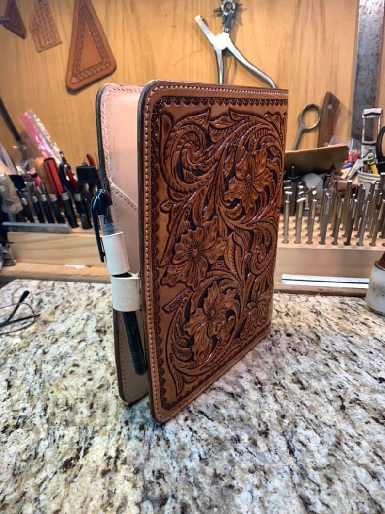 Hand Tooled Leather Day Planner Etsy