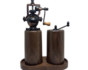 Salt and Pepper Grinder, Walnut, Cylinder Shape