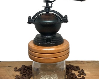 Coffee Grinder, Cherry Wood