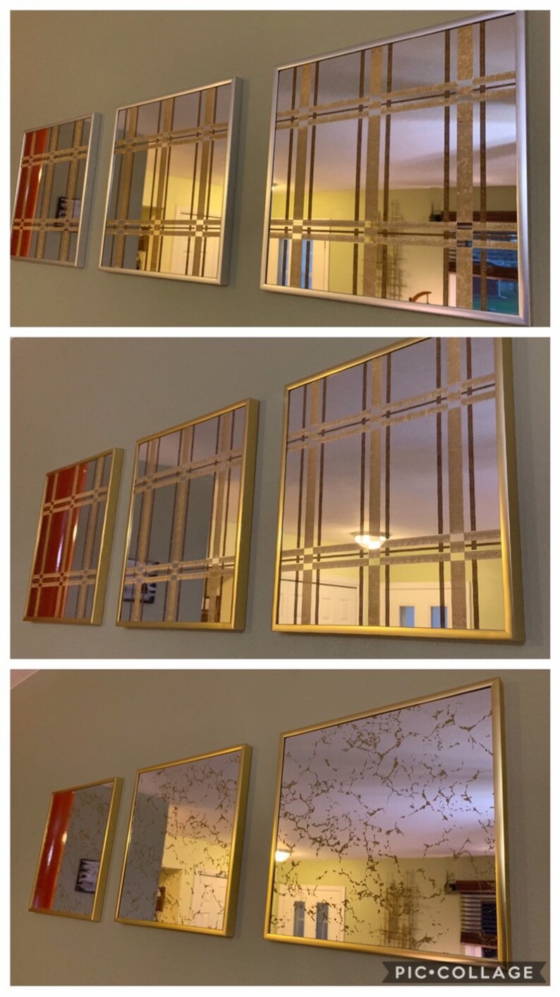 Vintage Framed Decorative Mirrors With Silver Or Gold Frame Etsy
