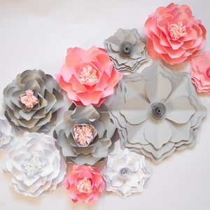 Paper Flower Wall Decor, Nursery Flowers, Bridal Shower Decor, Baby Shower Flowers, Nursery Decor, Wall Flowers, Wedding Backdrop