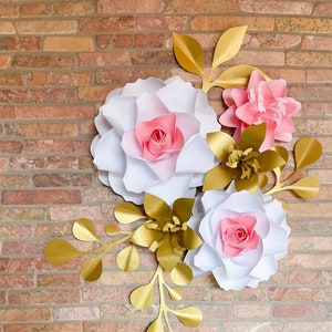 Above Crib Flowers, Baby Shower Decor, Nursery Wall Floral Decor, Girl Room Flowers