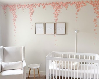 Nursery Over Crib Paper Flowers, Baby Shower Decor, Floral Wall Decoration, Small Flower Scatters