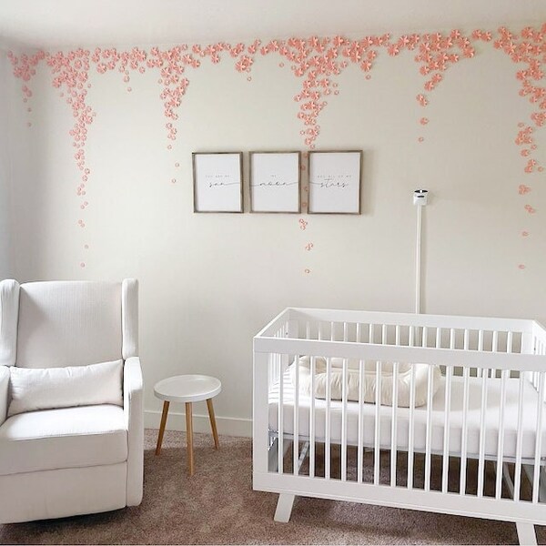 Nursery Wall Flowers Etsy