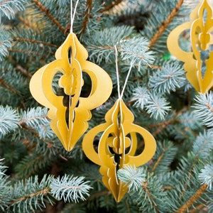 3D Paper Christmas Ornament: Scandinavian Tree Decor