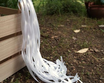 White Wedding Wands, Party Streamers, Marriage Send Off for Guests, Wedding Exit Ideas