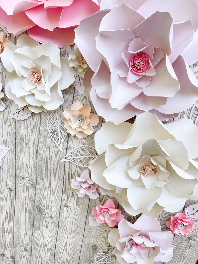 Large Paper Flowers Nursery Wall Decor Nursery Flower Wall Etsy