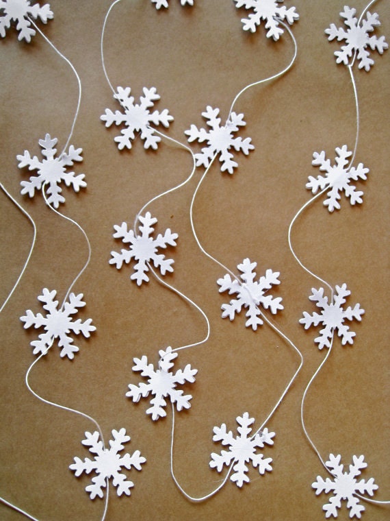 14ft Paper Snowflake Garland Hanging Snowflake Backdrop