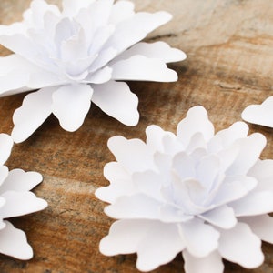 Small Paper Flowers, 3D Paper Flowers, Wedding Table Scatters, Pack of 10, Nursery Flowers, Place Card Holders, Box Toppers