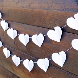 Ghirlanda di cuori per matrimonio, bandierine di carta a forma di cuore, sfondo per San Valentino, decorazioni per addio al nubilato - bandierine di colore personalizzato