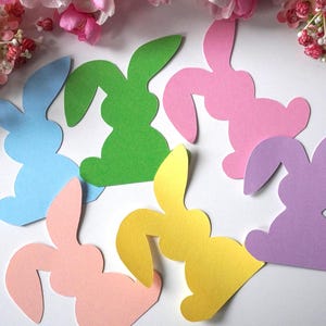 Pastellhase Ausschnitte, Osterhasenstanzen, Karte, die Hasen macht, Hase-Geburtstagsdeko, Frühlingsparty Requisiten, Hase Tisch Konfetti