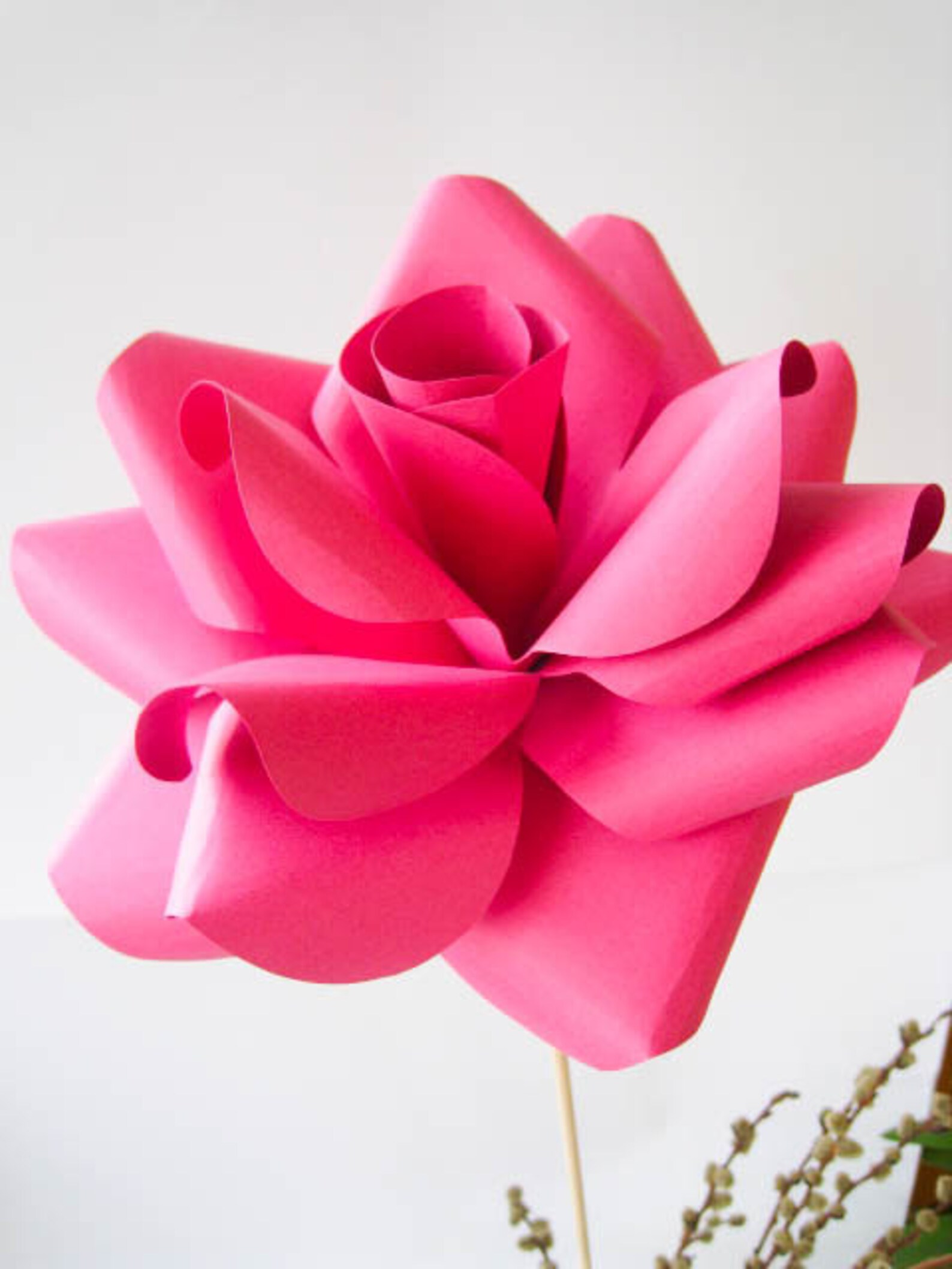 Giant Paper Rose Table Centerpiece Wall Flowers Nursery - Etsy