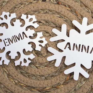 Copos de nieve de papel personalizados, accesorios de copos de nieve navideños, decoración para fiestas de Navidad, decoración para fiestas del país de las maravillas, troqueles
