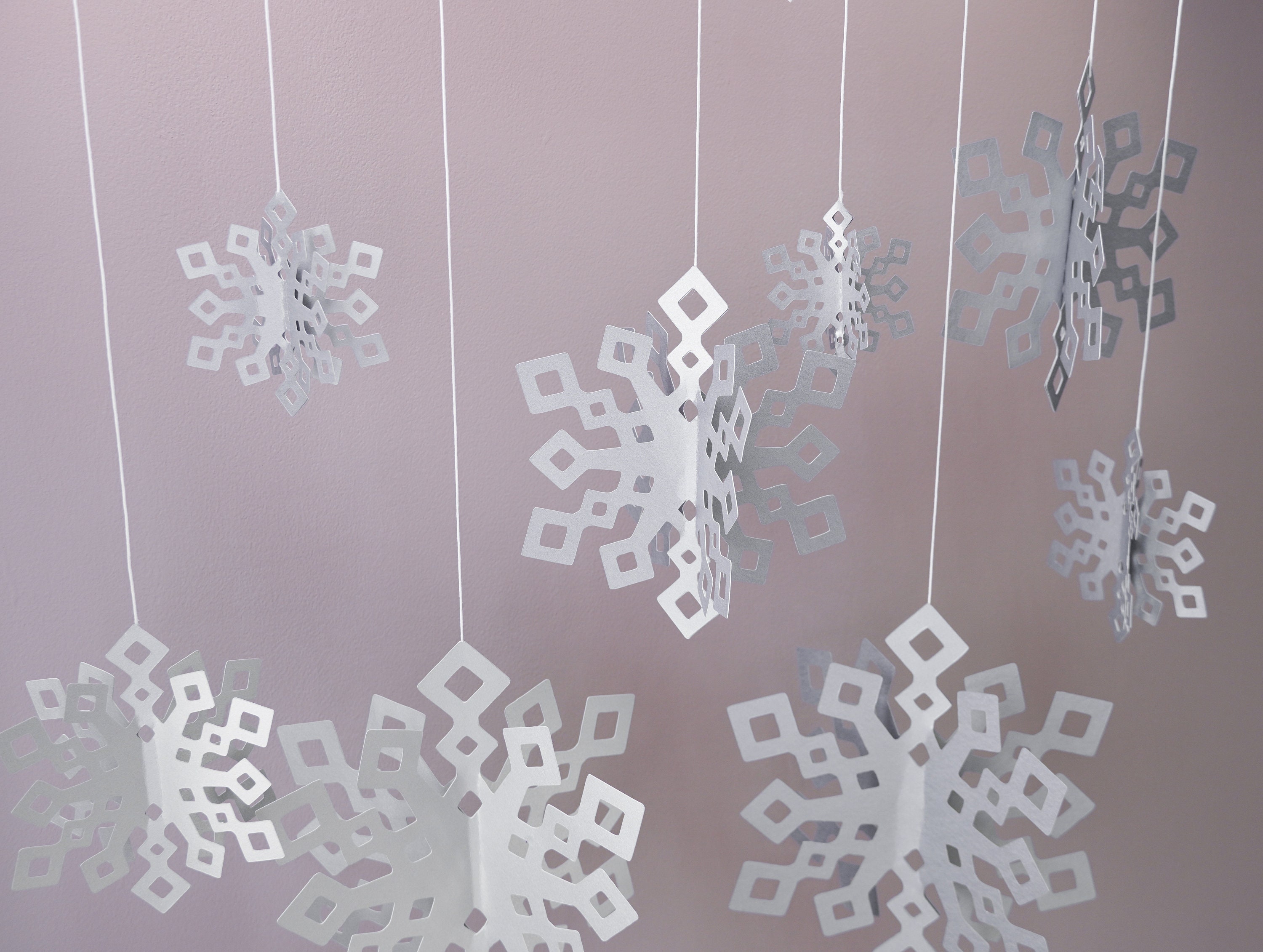 Hanging Paper Snowflakes