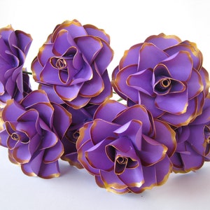 Small Paper Roses, Paper Flowers with Stems, Wedding Bouquet, Wedding Table Decor, Centerpiece Flowers, Bridal Shower, Baby Shower Decor