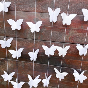 Monarch Butterfly Garland, Wedding Garland, Paper Butterfly Backdrop, Bridal Shower Decor