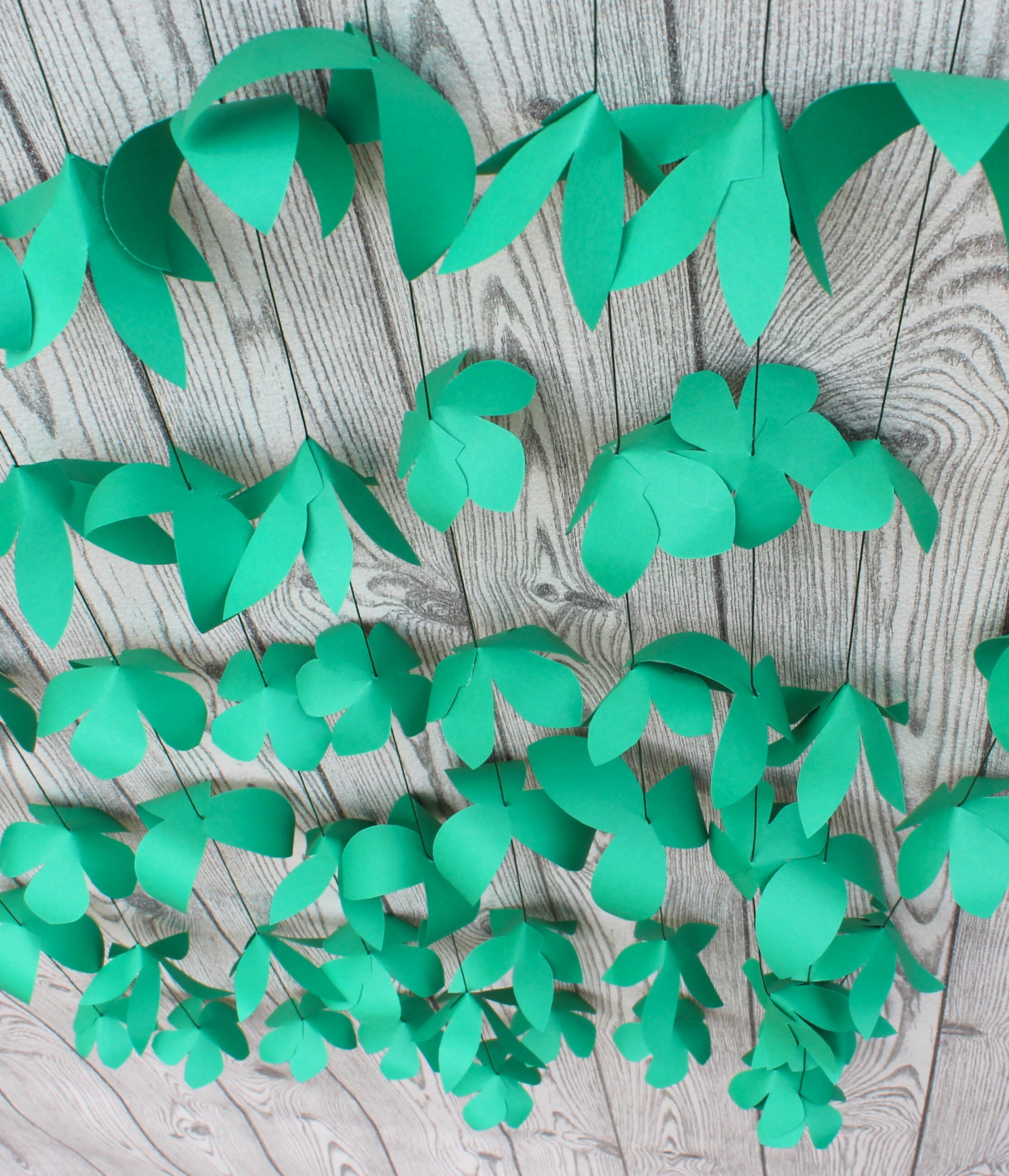 Green Flower Garland Paper Flower Garland Pack of 10 Window