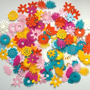 Wildblumen Party Konfetti, Babyparty Dekor, 100 Teile, Botanische Tischdekoration, BENUTZERDEFINIERTE FARBEN