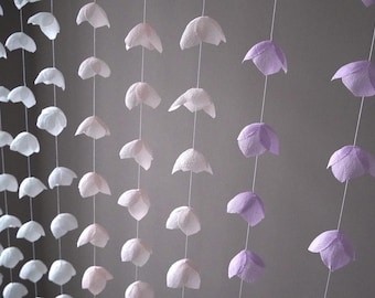 Pastel Paper Flower Garland, Wedding Floral Backdrop, Baby Shower Decor