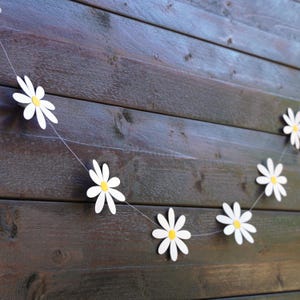 Gänseblümchen-Girlande aus Papier, Baby-Party-Dekor, Blumengirlande, Baby-Dusche-Dekor, Länge 3 ft - 20 ft, 90 cm - 6 m