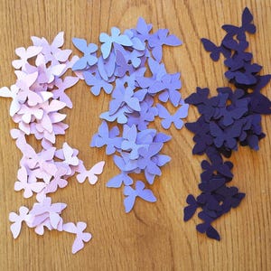 Lila Ombre Schmetterling Konfetti, Lavendel Schmetterling Tischdekoration, BENUTZERDEFINIERTE FARBE, Geburtstagsfeier Requisiten, 100 Stück, Brautdusche Dekor