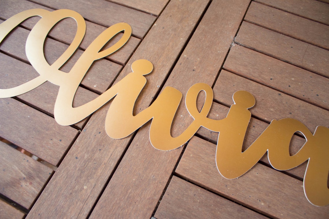 24 Gold Name Sign Personalized Name Sign Nursery Name - Etsy