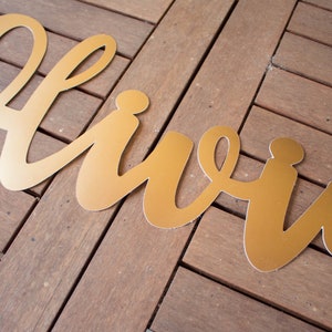 24 Gold Name Sign Personalized Name Sign Nursery Name - Etsy