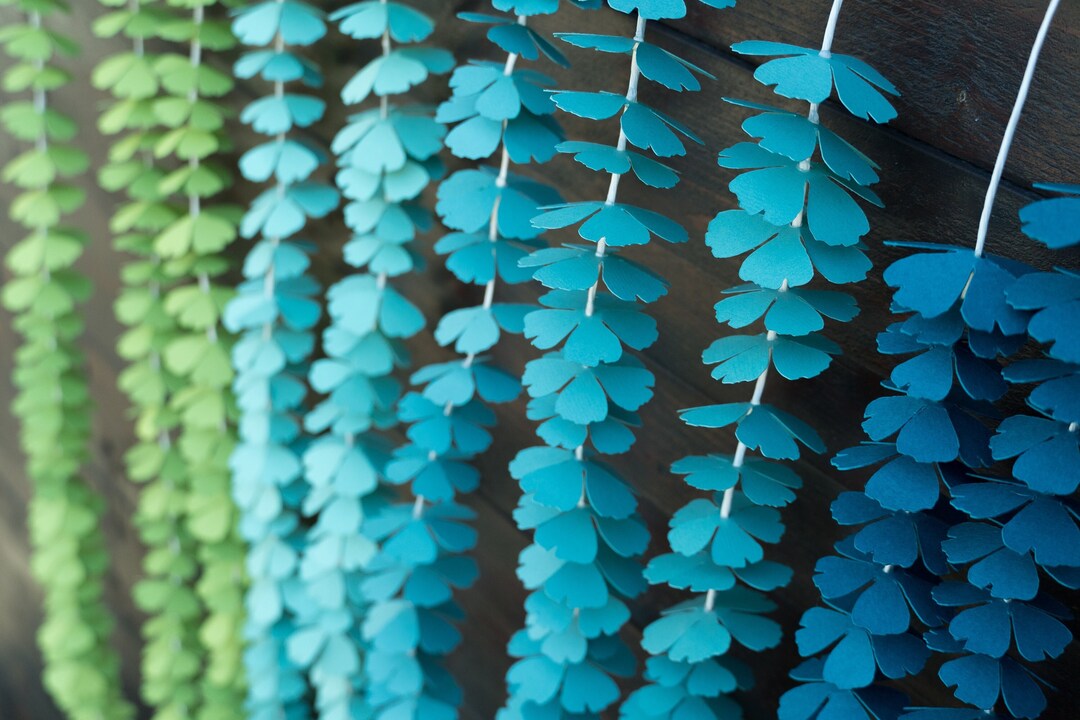 Hanging Flower Garland, Birthday Backdrop, Set of 10, Window Display