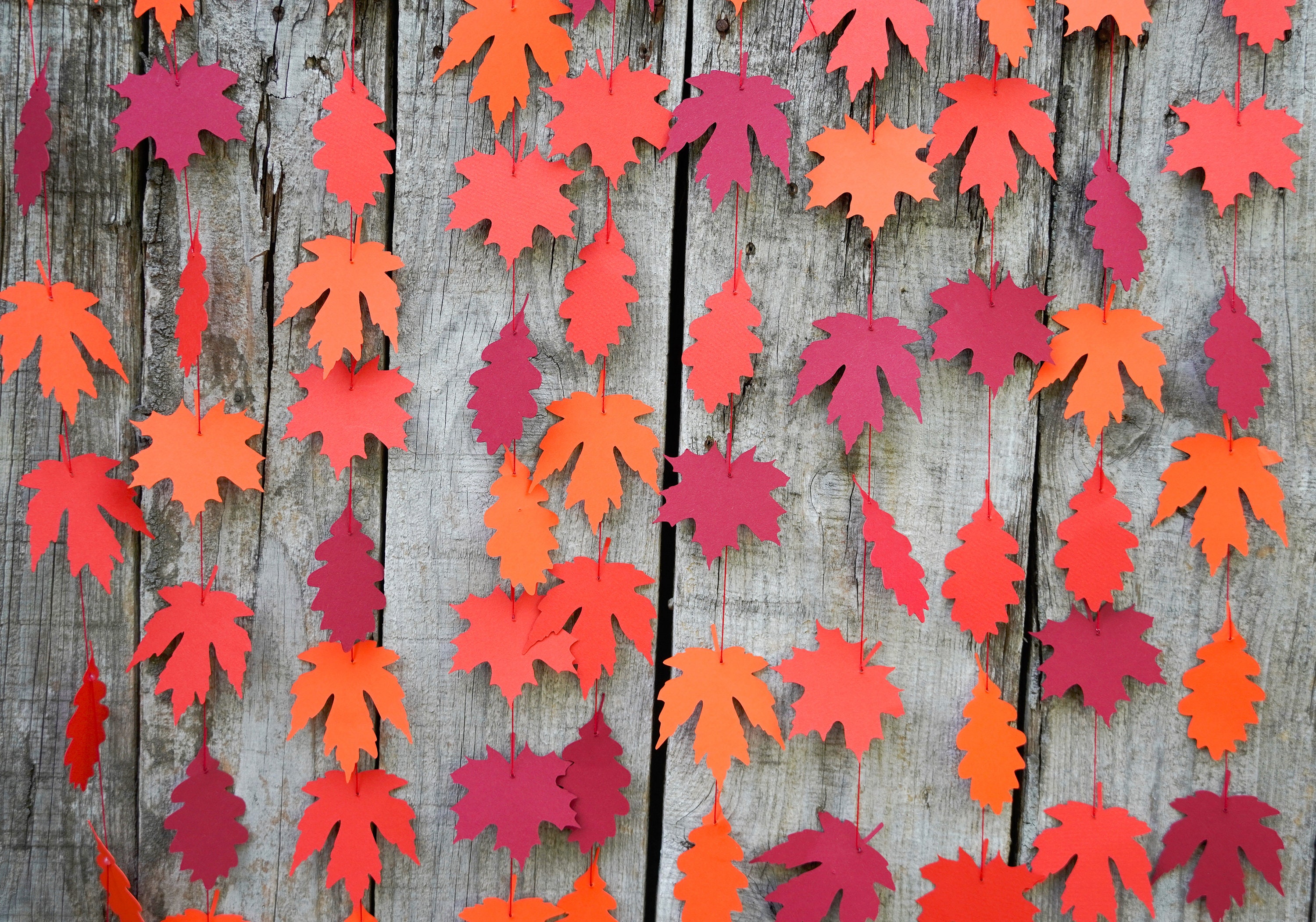 Colorful Paper Leaf Garland for Fall – Less Than Perfect Life of Bliss