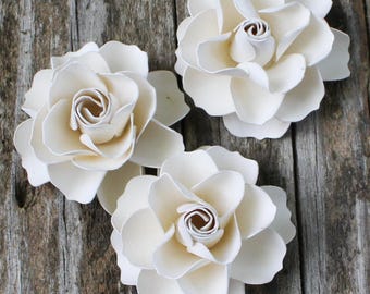 Ivory Paper Roses (Pack of 10): 2" Assembled Flowers