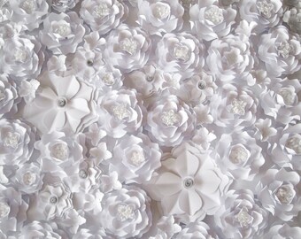 4x8ft Flower Backdrop, Paper Flower Wall Decor, Wedding Photo Booth Decor, Wedding Flower Backdrop, Nursery Flowers