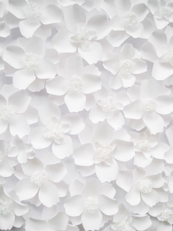45 white paper flowers backdrop big paper flowers floral etsy white paper flower backdrop