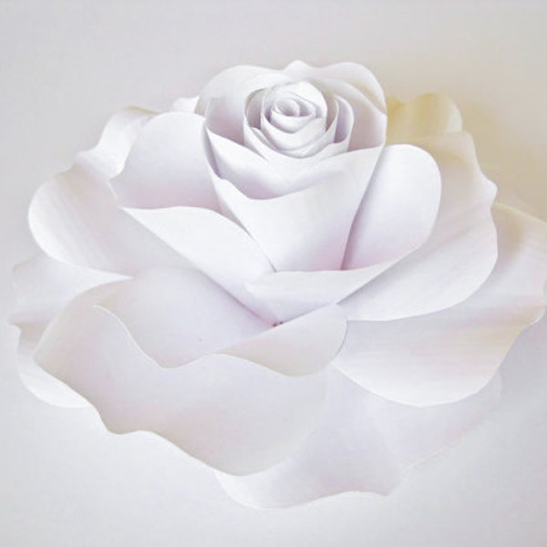 Extra Grote Krant Rose met Stam, Papier Flower Bloom, Flower Centerpiece, Wedding Backdrop, Nursery Flowers, Paper Flower Wall Decor