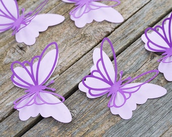 10 3D-Schmetterlinge Ausschnitte, Baby-Dusche-Dekor, Schmetterling-Geburtstags-Party Dekor, Hochzeit Schmetterlinge, sterben Schnitte, Kinderzimmer-Wand-Dekor
