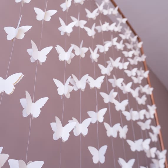 Hocansen 4 Pezzi Farfalla di Carta 3D Colorato Ghirlanda Farfalle Decorativo Festa Striscione Decorazioni Carta Farfalle da Appendere Banner per Matrimoni, Compleanni (Colour/ZHD