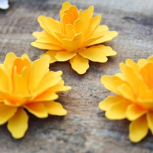 Fiori di carta 3D, decorazione per matrimonio, centrotavola da 1,5", fiori, porta segnaposto