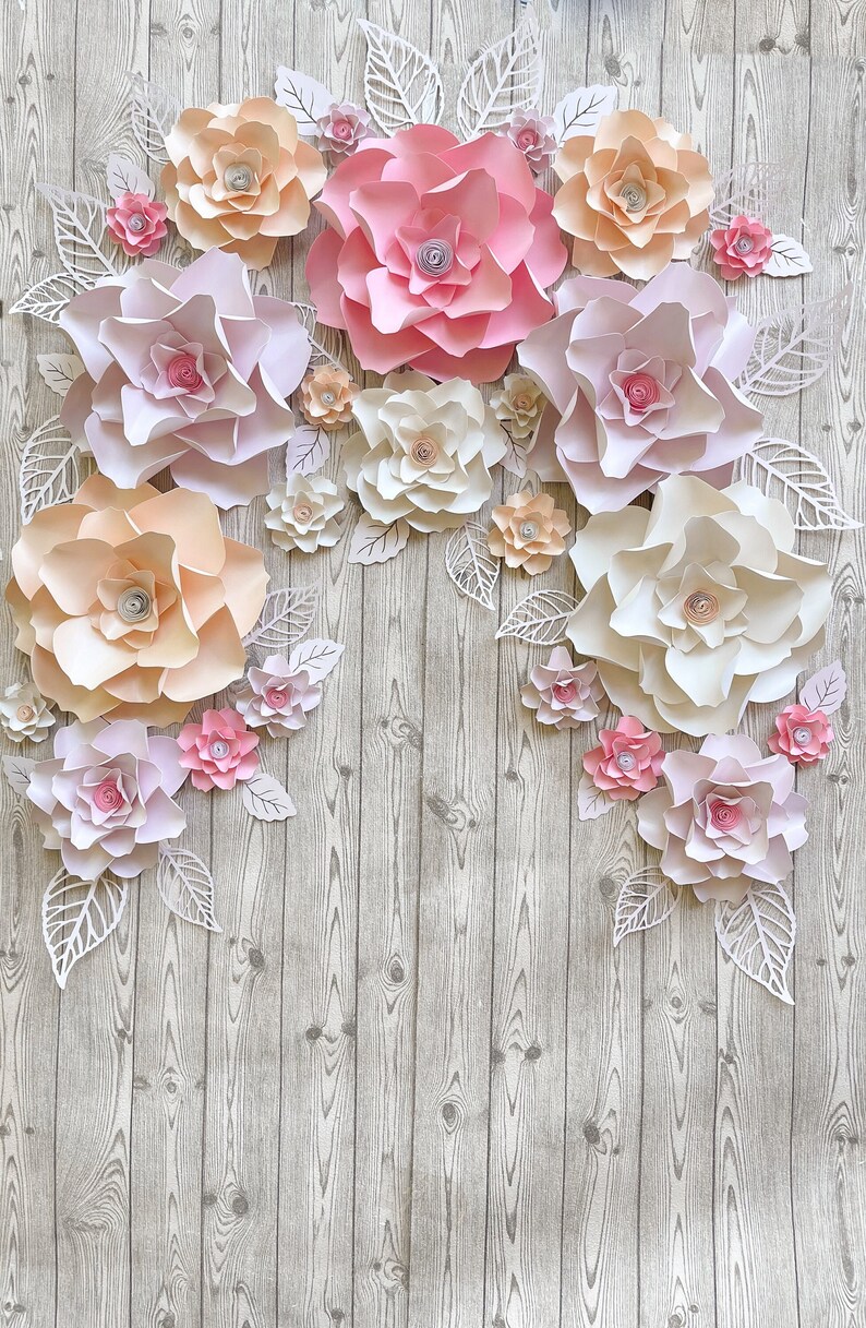 Large Paper Flowers Nursery Wall Decor Nursery Flower Wall Etsy