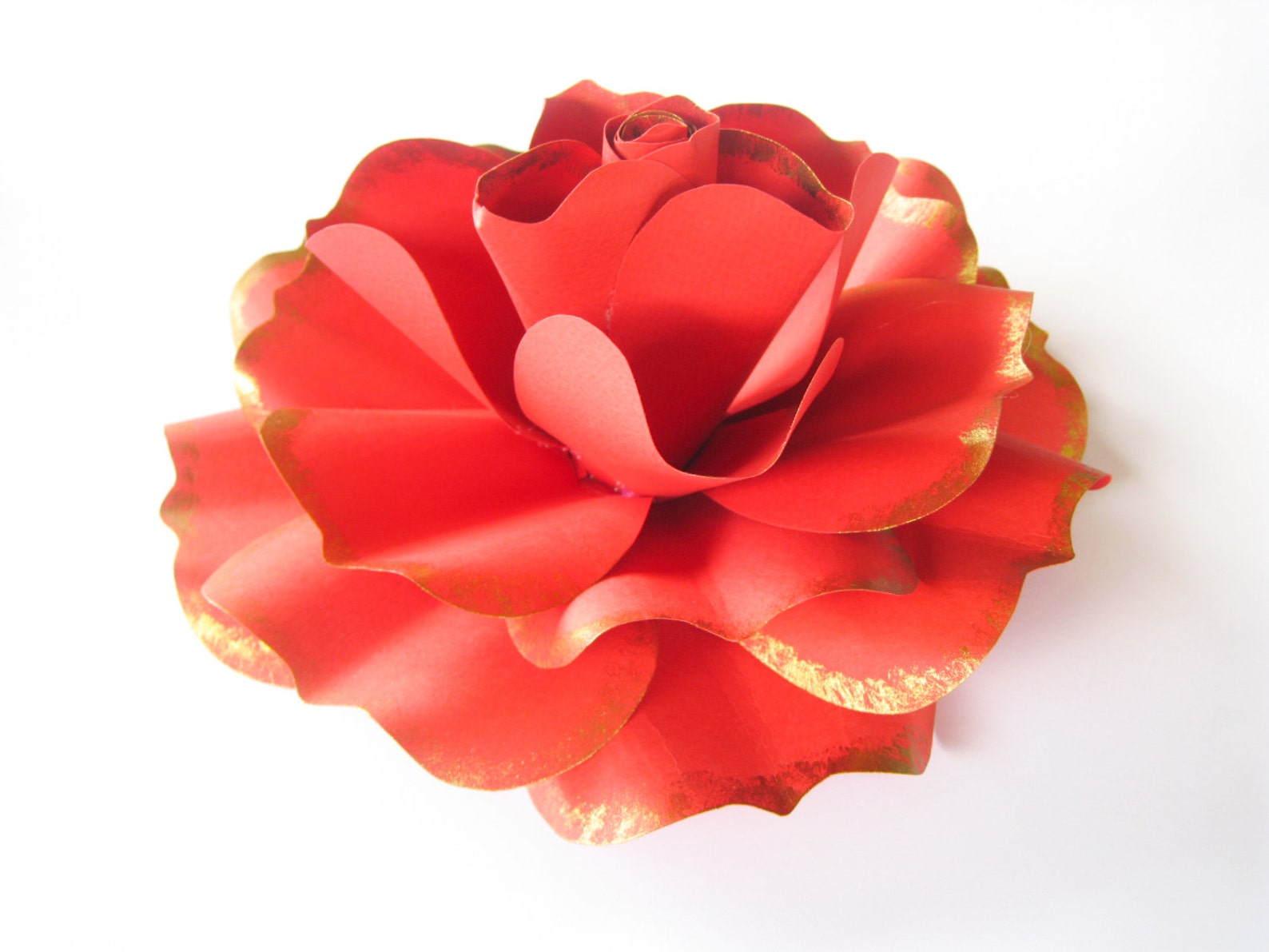 Giant Paper Rose With Stems Wall Flowers Extra Large Rose Etsy