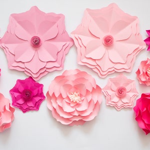 Nursery Paper Flowers, Wall Flowers, Baby Shower Decor, Paper Flower Wall Decor, Nursery Decor, Baby Shower Backdrop, Flower Backdrop