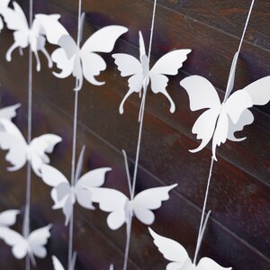 3D Hanging Butterfly Garland Backdrop, Bridal Shower Decor, Baby Shower Curtain Decor