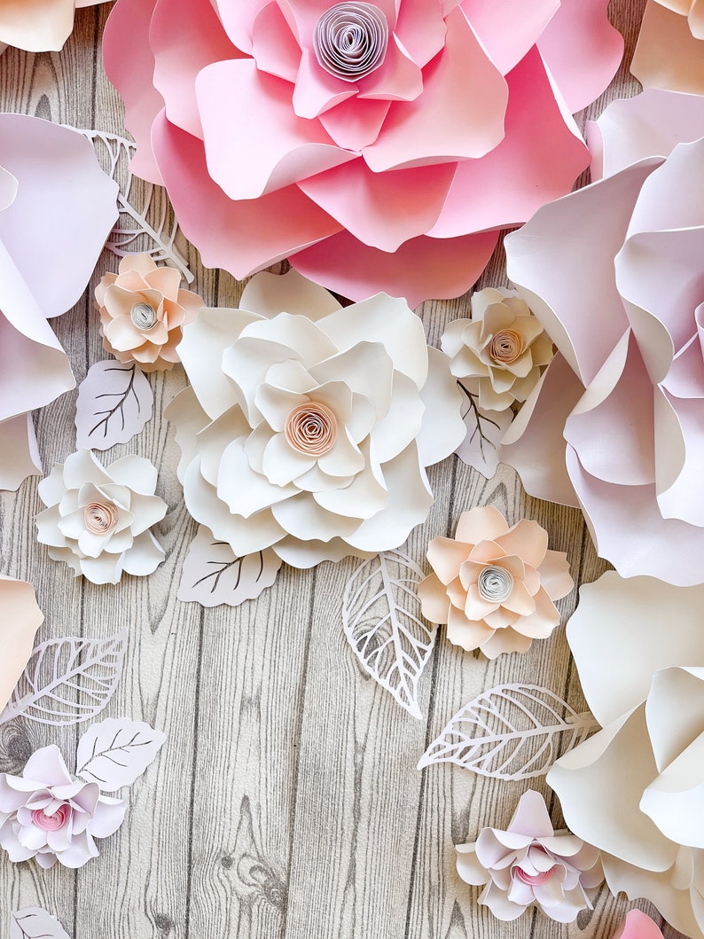 Large Paper Flowers Nursery Wall Decor Nursery Flower Wall Etsy