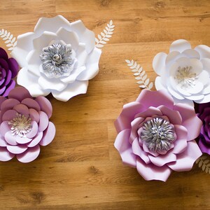 Giant Purple Flowers, Nursery Wall Flowers, Paper Flowers Wall Decor, Wedding Flower Backdrop, Paper Flowers Nursery, Floral Wall Decor